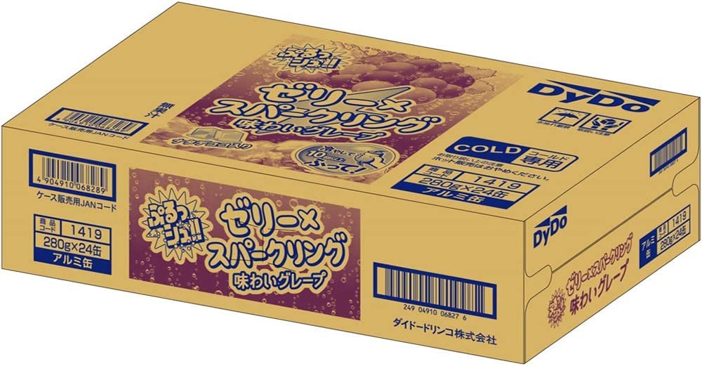 【送料無料】ダイドードリンコ ぷるっシュ!! ゼリー×スパークリング 味わいグレープ 280ml×48本/2ケース