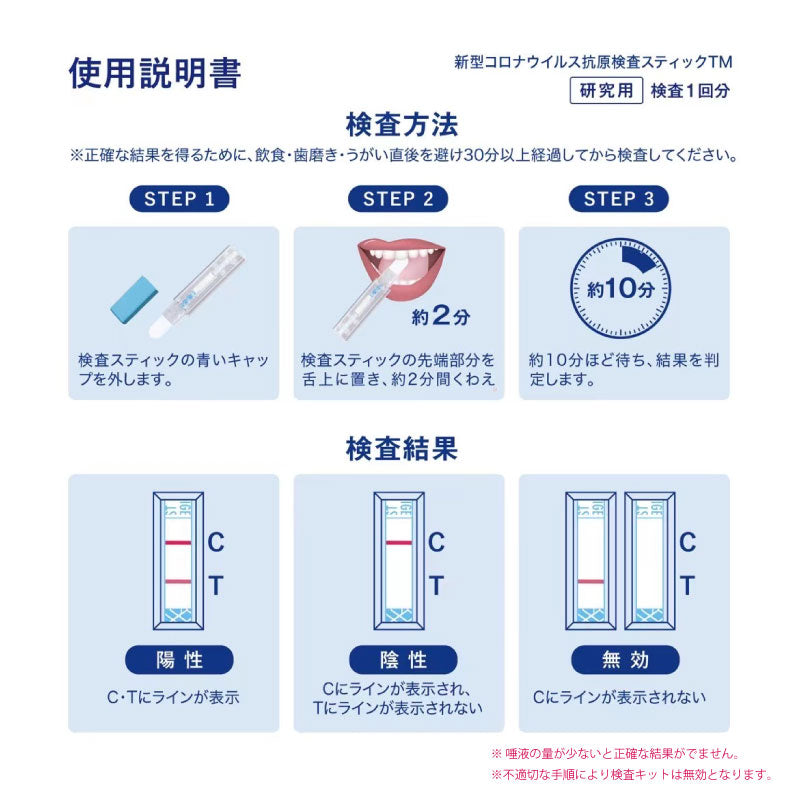 抗原検査キット 抗体 オミクロン株対応 日本製 唾液検査ペン ケンタウロス対応 新型コロナウイルス 変異株対応 10分判定 1回分