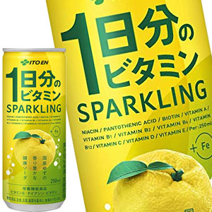 伊藤園 1日分のビタミンスパークリング 250ml缶×30本［賞味期限：3ヶ月以上］北海道、沖縄、離島は送料無料対象外［送料無料］【3~4営業日以内に出荷】