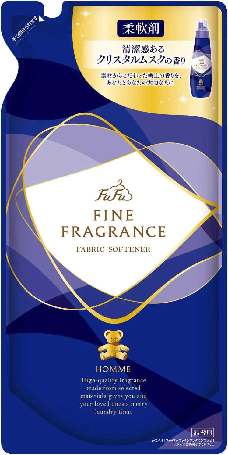 　ファーファ ファインフレグランス 濃縮柔軟剤 オム (homme) 香水調クリスタルムスクの香り 詰替用 500ml