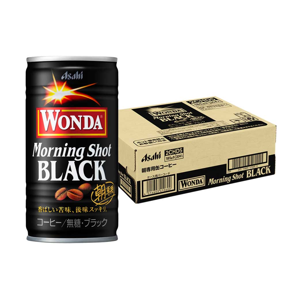 【訳あり】【キズ・へこみ有り】【送料無料】 アサヒ ワンダ モーニングショット ブラック 185ml×30本