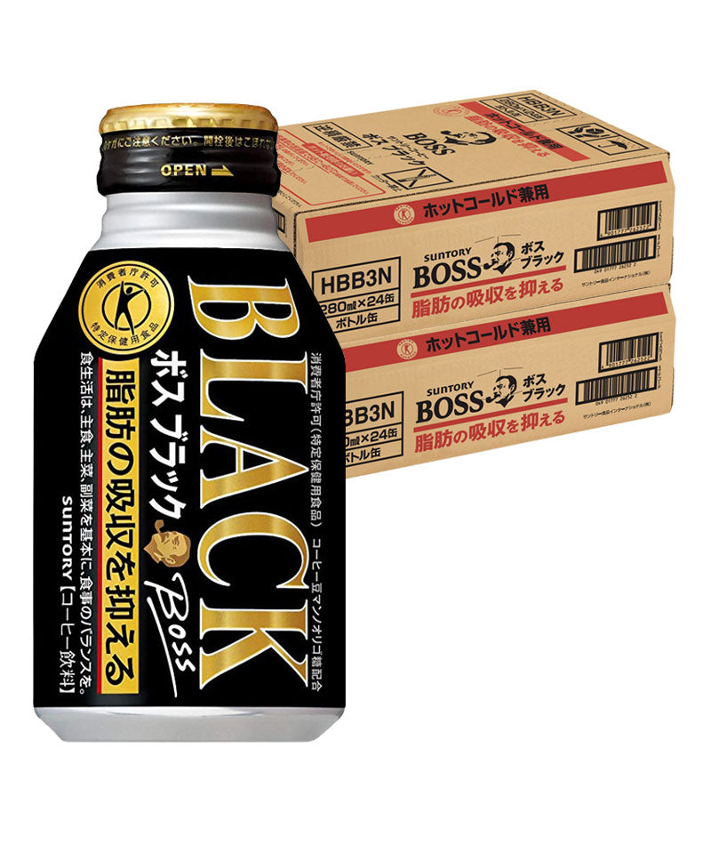【送料無料】[トクホ][特保] サントリー BOSS ボス ブラック リキャップ缶 280ml×48本