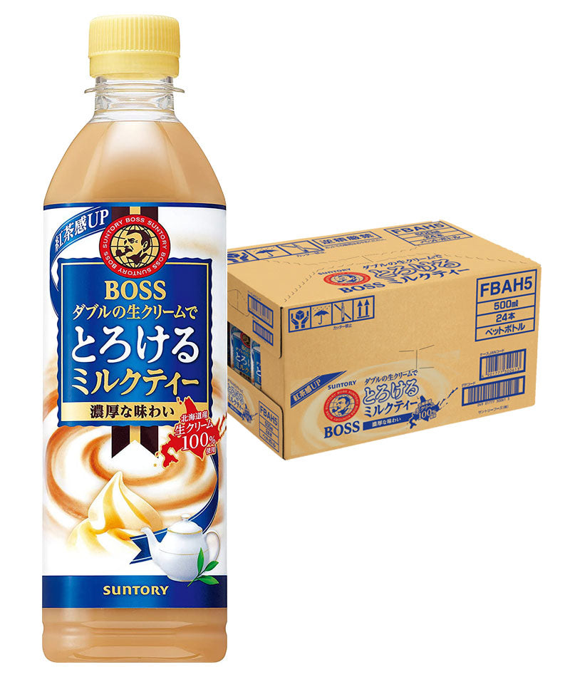 【送料無料】サントリー BOSS ボス とろけるミルクティー 500ml×24本