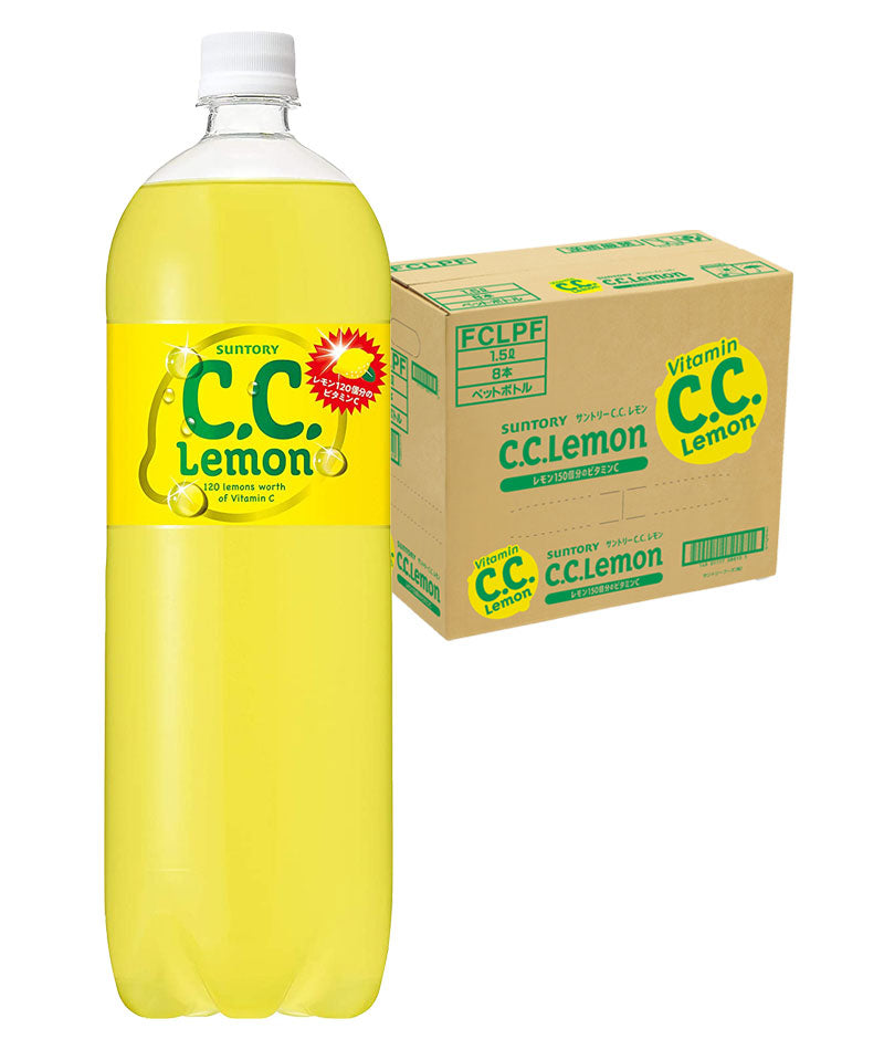 送料無料 サントリー Ｃ.Ｃ.レモン 1.5L×1ケース/8本【ご注文は2ケースまで同梱可能です】