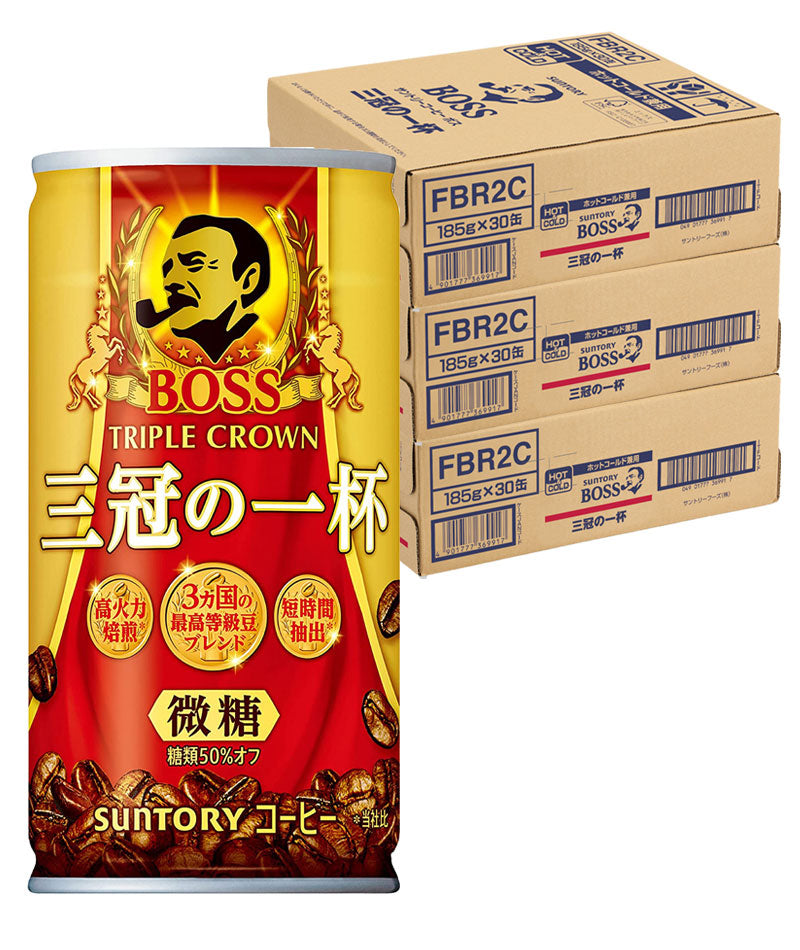 【送料無料】サントリー BOSS ボス トリプルクラウン 三冠の一杯 185ml×3ケース/90本