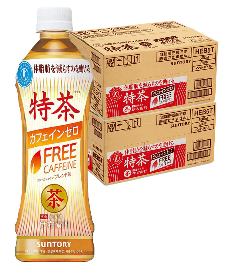【送料無料】サントリー 伊右衛門 特茶 カフェインゼロ 特定健康用食品 500ml×2ケース/48本