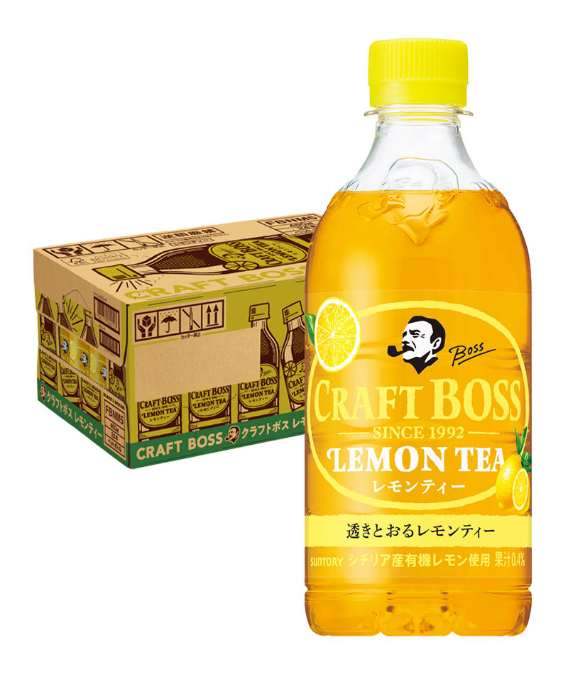 【訳あり】【キズ・へこみ有り】【送料無料】BOSS サントリー クラフトボス レモンティー 450ml×1ケース/24本
