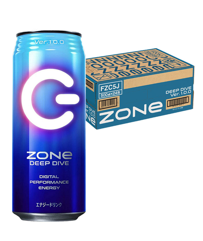 【送料無料】サントリー ZONe(ゾーン) DEEP DIVE(ディープダイブ) Ver.1.0.0 エナジードリンク 500ml ×24本