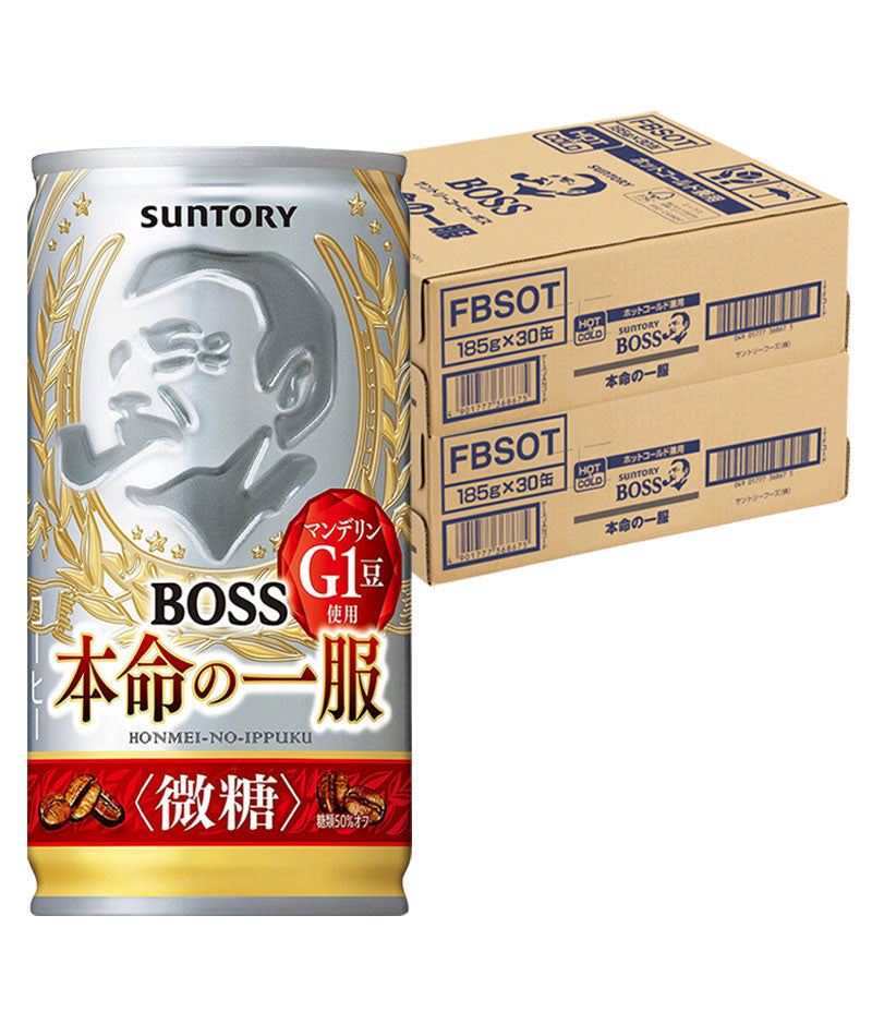 【送料無料】サントリー BOSS ボス 本命の一服 185ml×2ケース/60本