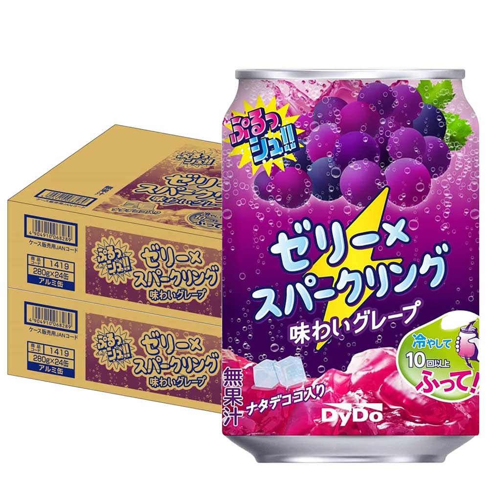 【送料無料】ダイドードリンコ ぷるっシュ!! ゼリー×スパークリング 味わいグレープ 280ml×48本/2ケース