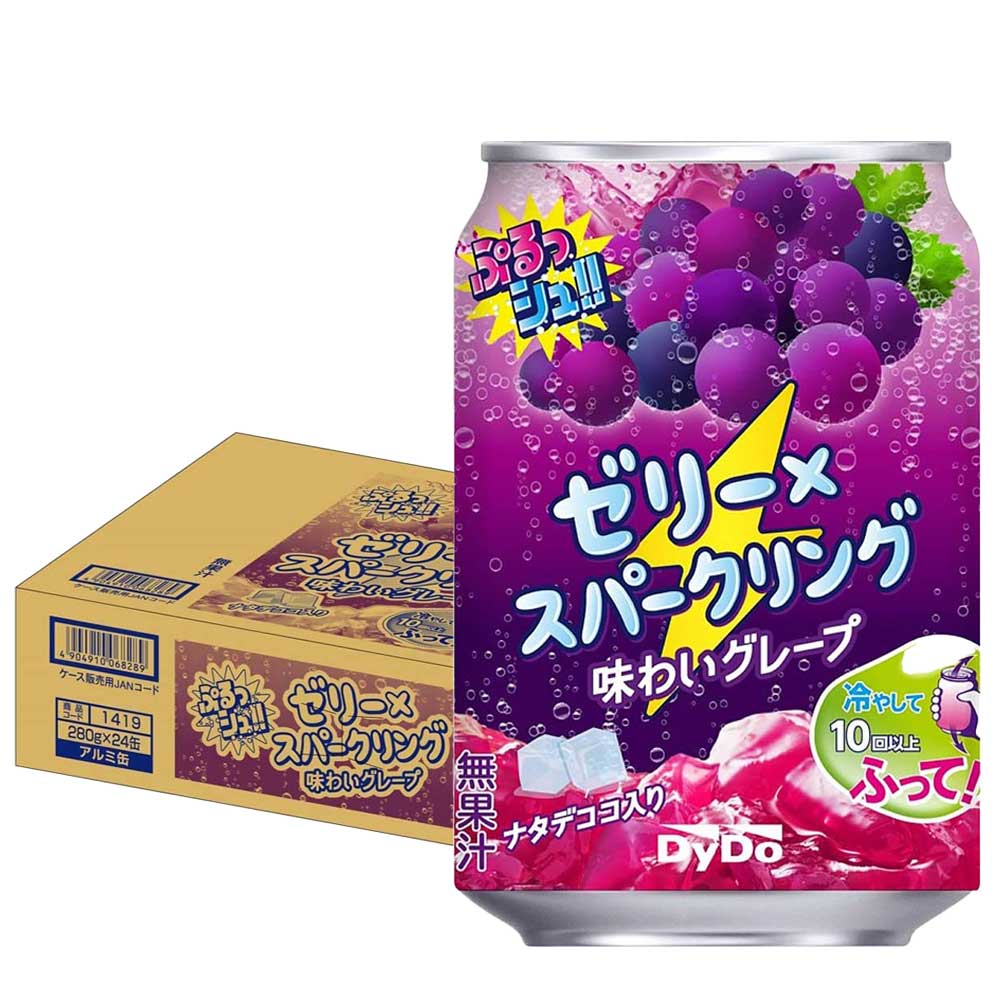 【送料無料】ダイドードリンコ ぷるっシュ!! ゼリー×スパークリング 味わいグレープ 280ml×24本/1ケース