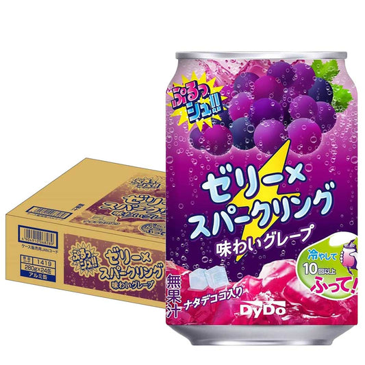 【送料無料】ダイドードリンコ ぷるっシュ!! ゼリー×スパークリング 味わいグレープ 280ml×24本/1ケース