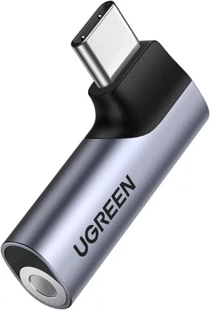 [UGREEN] L型 USB Type-C オス ⇔ 3.5mmイヤホンジャック メス 変換アダプター 3極/4極対応