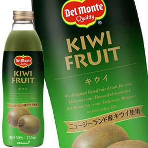 デルモンテ キウイ５０％ 750ml瓶×12本［6本×2箱］［賞味期限：3ヶ月以上］北海道、沖縄、離島は送料無料対象外［送料無料］【7〜10営業日以内に出荷】
