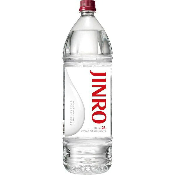【送料無料】JINRO ジンロ 眞露 ペット 25度 1800ml 1.8L×2本【北海道・沖縄県・東北・四国・九州地方は必ず送料がかかります】