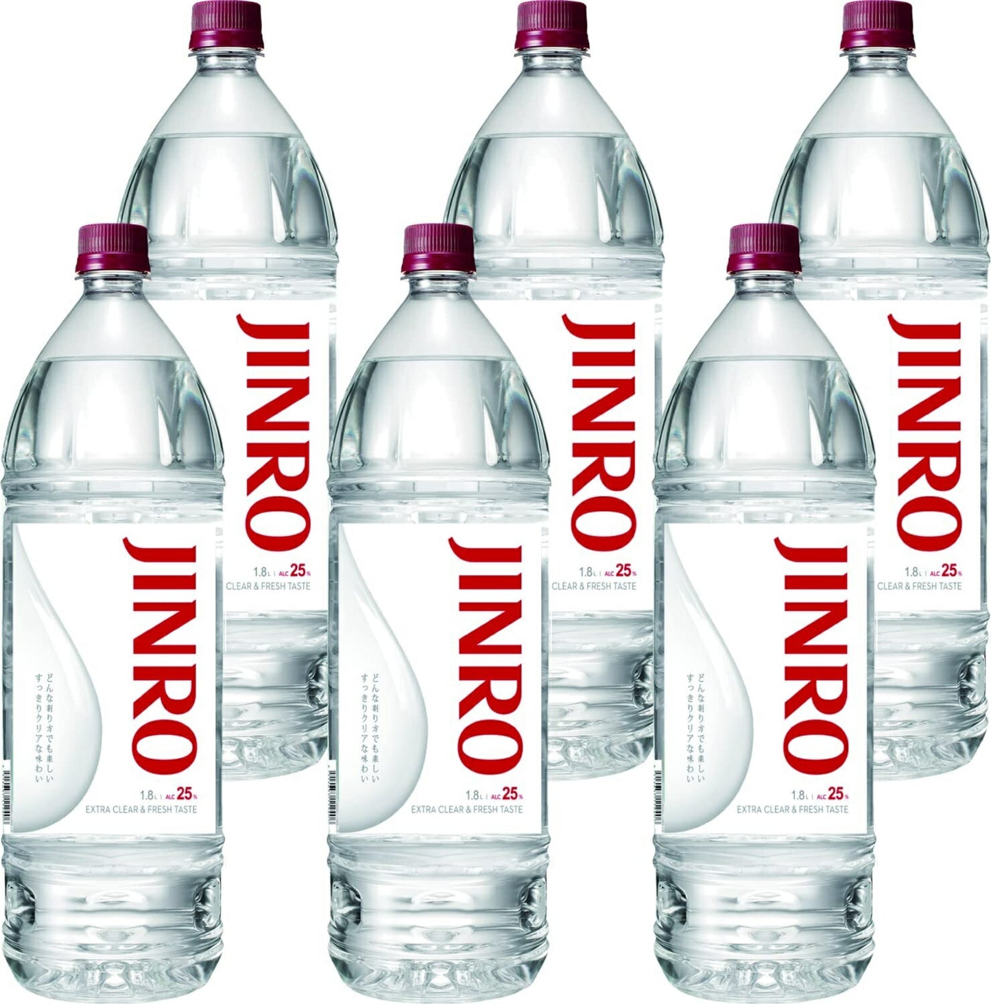 【送料無料】JINRO ジンロ 眞露 ペット 25度 1800ml 1.8L×1ケース/6本【北海道・沖縄県・東北・四国・九州地方は必ず送料がかかります】