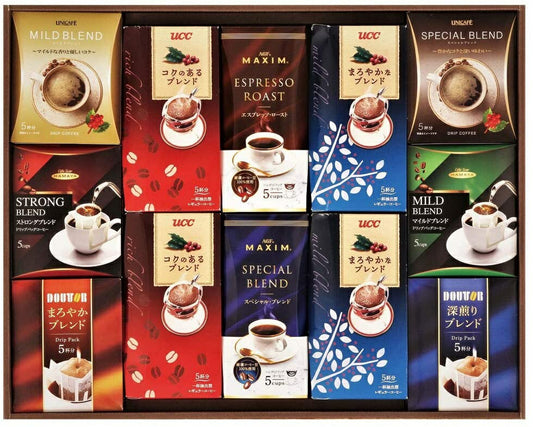【送料無料】【コーヒーギフト】UCC&ドトール&ハマヤコーヒー RHU-60 1セット【・熨斗・ご贈答品の対応致します】【ドトールドリップパック賞味期限2021.4.21その他商品は賞味期限2021.7以降】