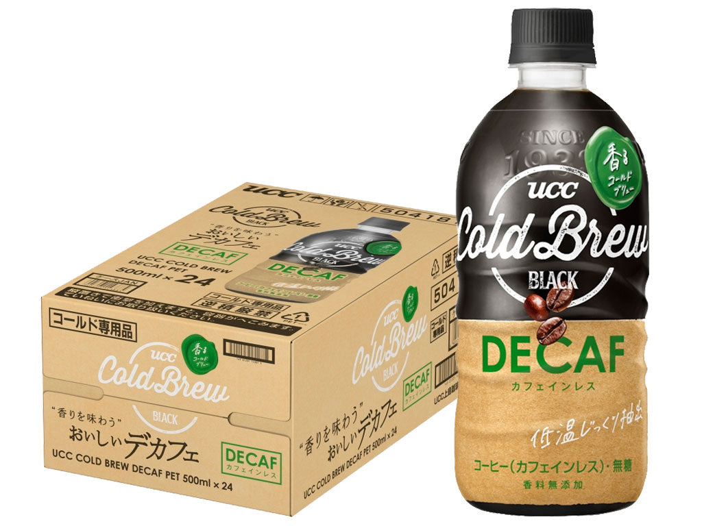 【訳あり】【キズ・へこみ有り】【送料無料】UCC上島珈琲 BLACK COLD BREW DECAFブラック コールドブリュー デカフェ 500ml×1ケース／24本