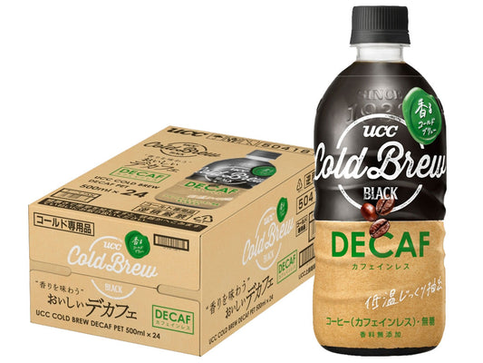 【訳あり】【キズ・へこみ有り】【送料無料】UCC上島珈琲 BLACK COLD BREW DECAFブラック コールドブリュー デカフェ 500ml×1ケース／24本