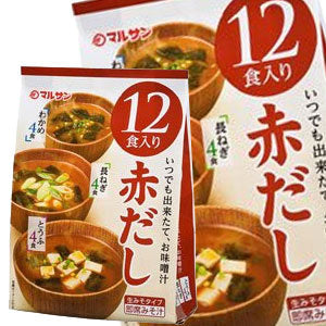 マルサンアイ 即席みそ汁 赤だし 12食入り×20袋［10袋×2箱］北海道、沖縄、離島は送料無料対象外［賞味期限：2ヶ月以上］［送料無料］【3~4営業日以内に出荷】