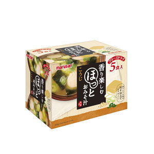 マルサンアイ ほっとおみそ汁 フリーズドライ 5食入り×10箱北海道、沖縄、離島は送料無料対象外［賞味期限：4ヶ月以上］［送料無料］【3〜4営業日以内に出荷】