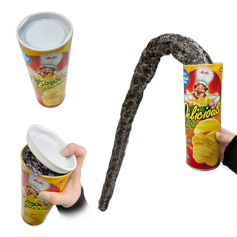 玩具 ポテト お菓子 びっくり箱 飛び出す 蛇 バネ おもしろ パーティーグッズ スネーク ボックス 恐怖ボックス パニック 悪ふざけ ジョーク おもちゃ 誕生日 クリスマス ギフト サプライズ 手品 マジック 友人 家族 パーティー
