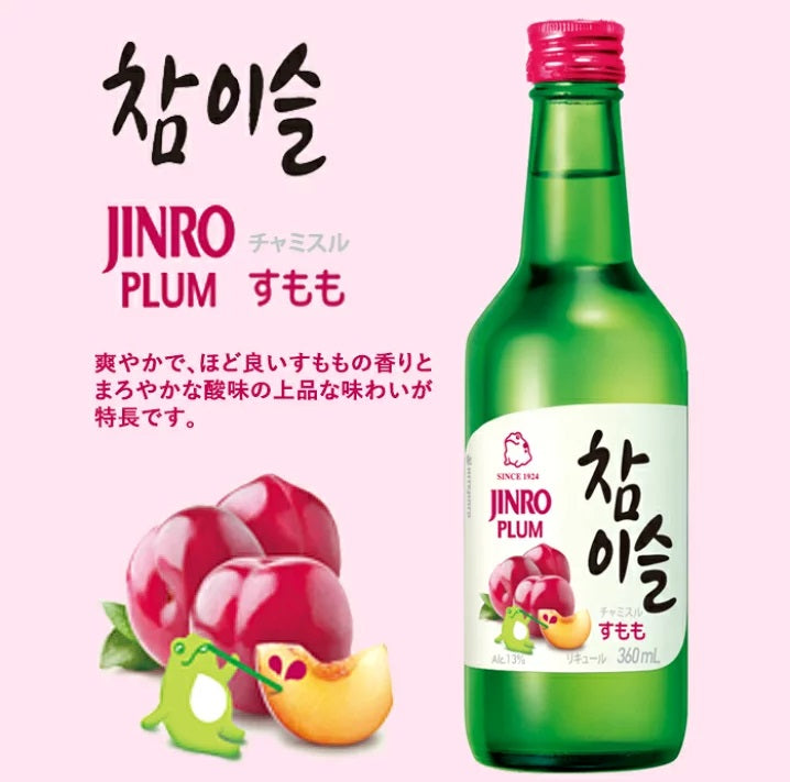 眞露 JINRO チャミスル すもも 13度 360ml 1本【ご注文は20本まで1個口配送可能】