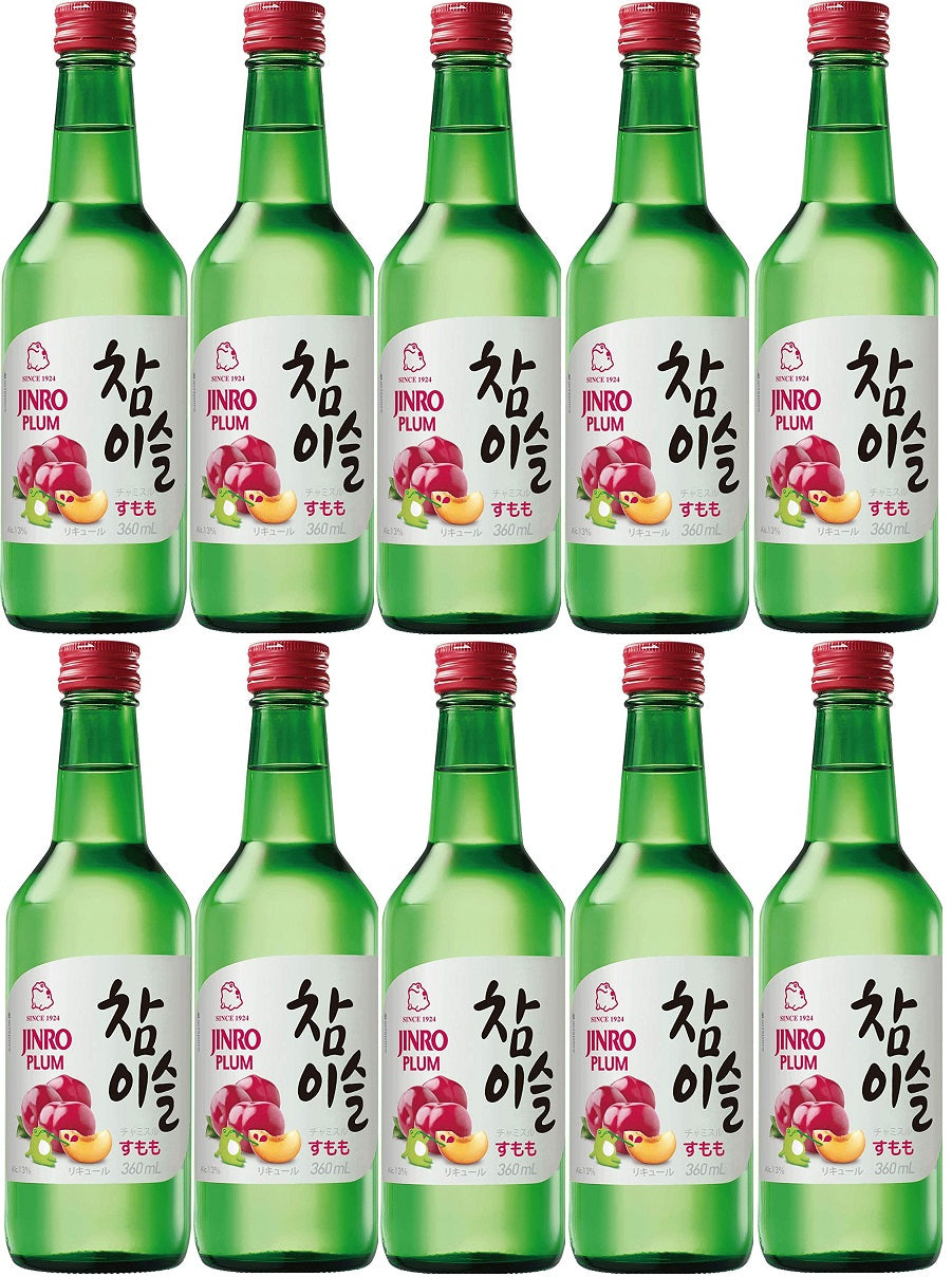 【送料無料】眞露 JINRO チャミスル すもも 13度 360ml×10本【北海道・沖縄県・東北・四国・九州地方は必ず送料が掛かります】