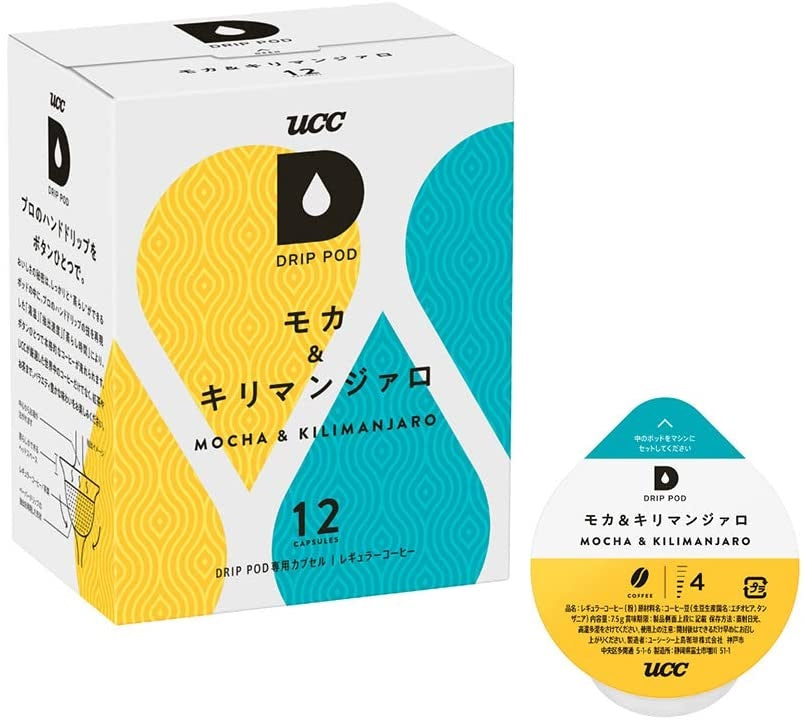 【送料無料】UCC 上島珈琲 DRIP PODモカ&キリマンジァロ専用カプセル 12箱セット(12個入×12箱)