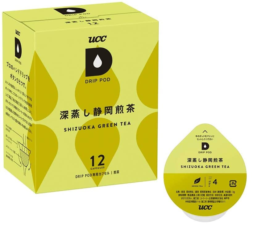 【送料無料】UCC 上島珈琲 DRIP POD深蒸し静岡煎茶専用カプセル 6箱セット(12個入×6箱)