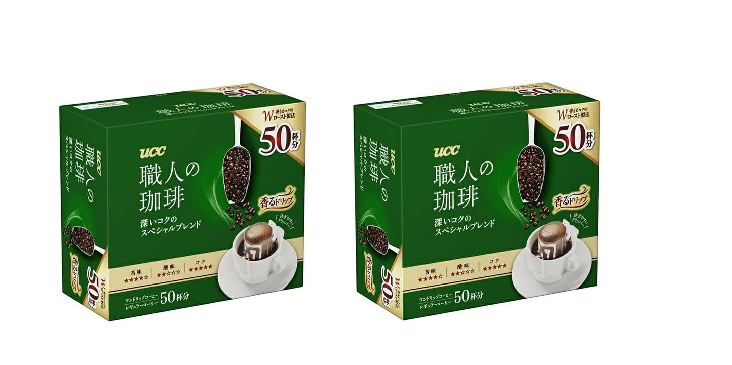 【送料無料】UCC 職人の珈琲 ワンドリップコーヒー 深いコクのスペシャルブレンド 50杯分 2個