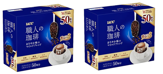 【送料無料】UCC 職人の珈琲 ワンドリップコーヒー まろやか味のマイルドブレンド 50杯分 2個