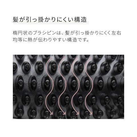【超シェア買い祭】ヒートブラシ ヘアブラシ ストレート ヘアアイロン ブラシ マイナスイオン 瞬間120秒 海外対応 AND・DECO アイスグレー