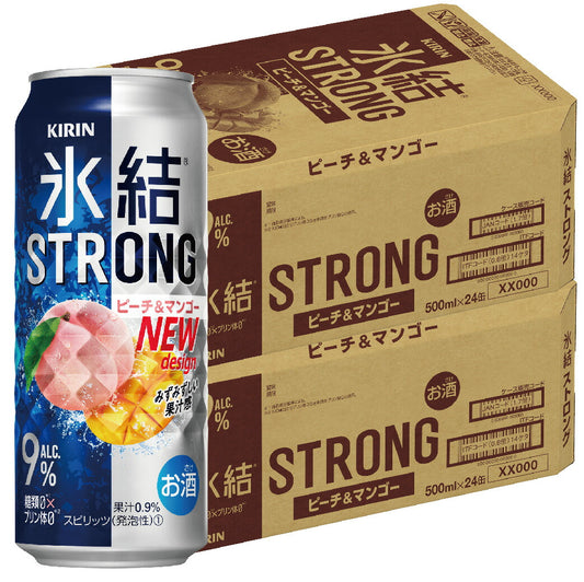 【送料無料】キリン 氷結ストロング ピーチ&マンゴー 500ml×2ケース【北海道・沖縄県・東北・四国・九州地方は必ず送料が掛かります】