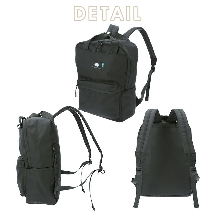 【BLACK】 スカンジナビアンフォレスト リュック 通販 トート 2way デイパック バックパック 通勤 通学 A4 大容量 多収納 ポケット レディース おしゃれ 大人 かわいい シンプル 男女兼用