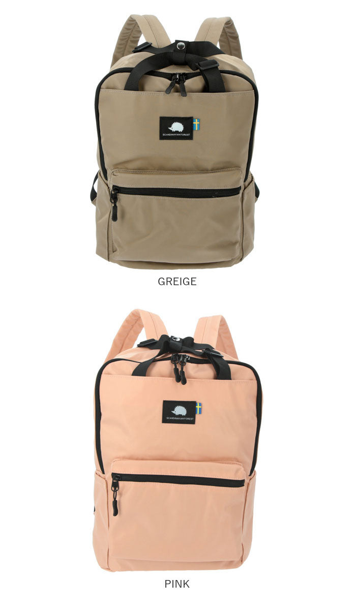 【BLACK】 スカンジナビアンフォレスト リュック 通販 トート 2way デイパック バックパック 通勤 通学 A4 大容量 多収納 ポケット レディース おしゃれ 大人 かわいい シンプル 男女兼用