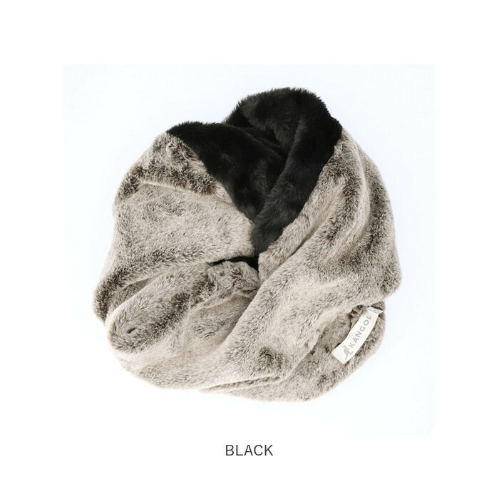 【BLACK】 カンゴール スヌード KANGOL 通販 配色スヌード レディース ネックウォーマー おしゃれ ブランド マフラー 大人 可愛い かわいい シンプル 無地 ボア 通勤 通学 ギフト カンガルー 雑貨