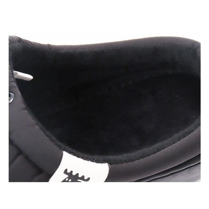 【ブラック・Mサイズ(23.5cm)】 moz モックシューズ 通販 モズ シューズ スリッパ サンダル サボサンダル サボ スリッポン 秋 冬 暖かい キルティング 冬用サンダル 防寒 冬用 かわいい お出かけ 外履き アウトドア
