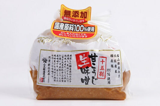 【送料無料】【クール便で発送致します】山元醸造 甘十五割甘こうじ生味噌 750g×12本