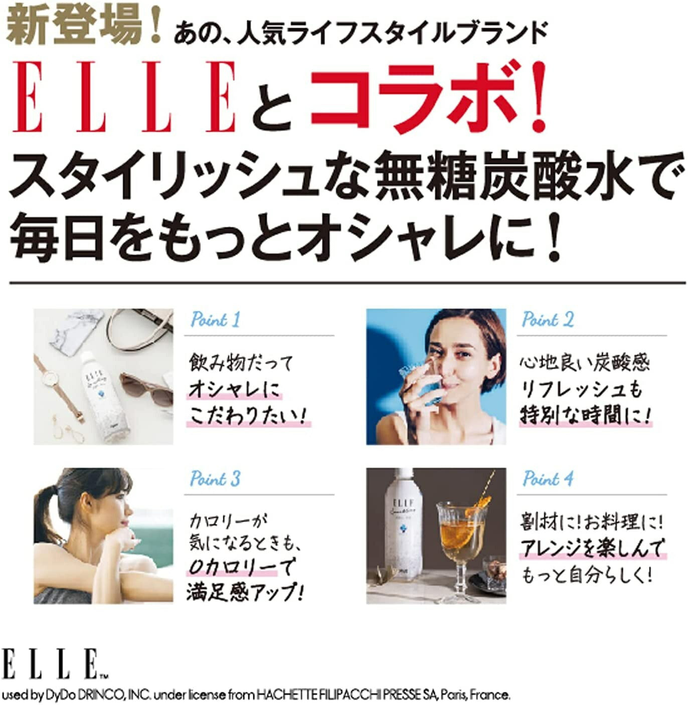 【送料無料】【炭酸水】ダイドードリンコ ELLE×ミウ スパークリング 500ml×48本