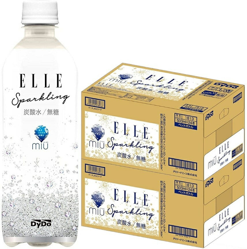 【送料無料】【炭酸水】ダイドードリンコ ELLE×ミウ スパークリング 500ml×48本