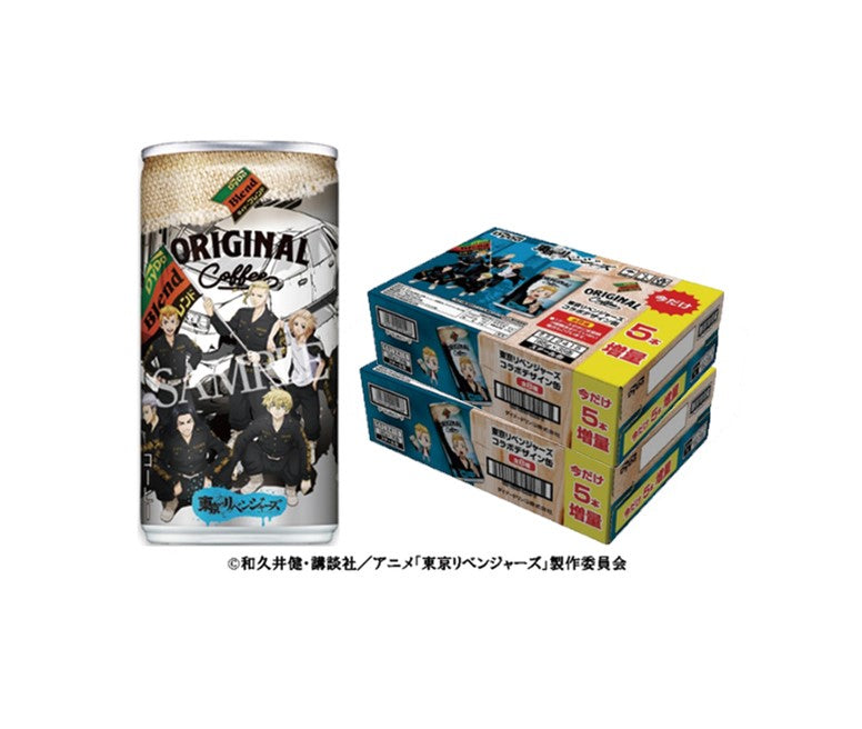【5本増量おまけ付き】【送料無料】DyDo ダイドー ブレンドコーヒー オリジナル東京リベンジャーズ コラボ缶 185ml×2ケース（60本＋10本）