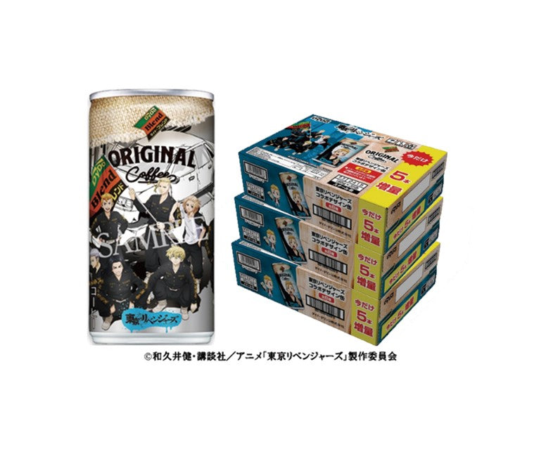 【5本増量おまけ付き】【送料無料】DyDo ダイドー ブレンドコーヒー オリジナル東京リベンジャーズ コラボ缶 185ml×3ケース（90本＋15本）