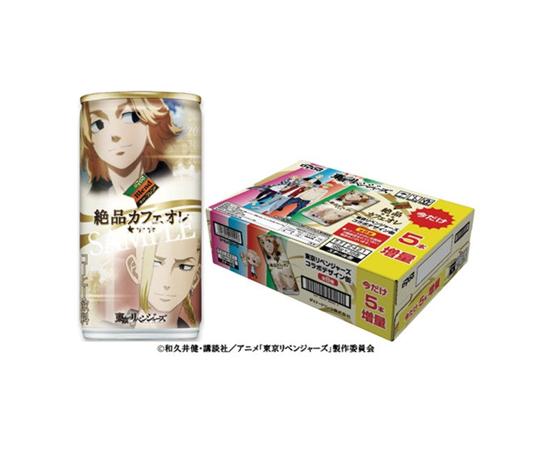 【5本増量おまけ付き】【送料無料】DyDo ダイドー 絶品カフェオレ 東京リベンジャーズ コラボ缶 185ml×1ケース（30本＋5本）