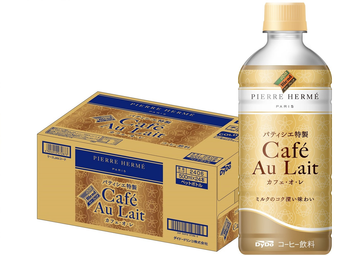【送料無料】Dydo ダイドードリンコ ピエールエルメ パティシエ特製 カフェオレ 500ml×24本