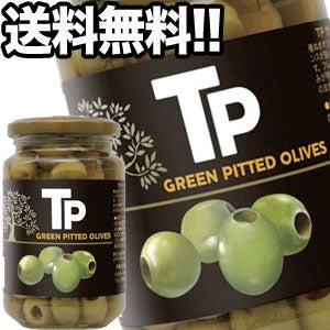 【5月12日出荷開始】富永貿易 TPグリーンオリーブ 340g瓶×12本［賞味期限：1年以上］1ケース1配送でお届け［送料無料］