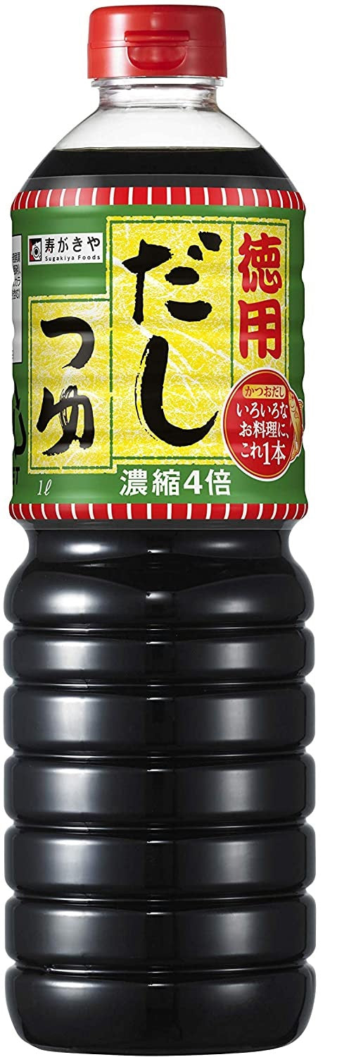 【送料無料】寿がきや デカサイズ 1L 徳用だしつゆ 1000ml 1L×6本