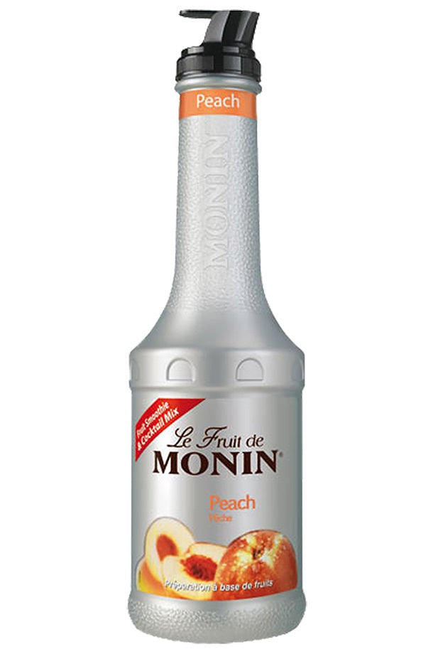 【送料無料】MONIN モナン ピーチ フルーツミックス ペット 1000ml 1L×4本【ご注文は8本まで同梱可能】ノンアルコール シロップ