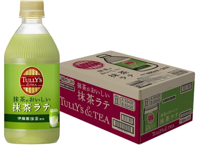 【送料無料】タリーズ TULLY’S COFFEE 抹茶がおいしい抹茶ラテ 480ml×24本/1ケース