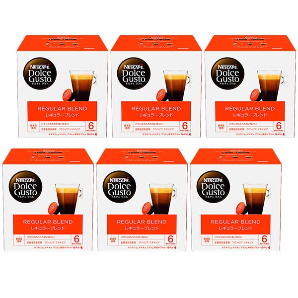 ネスカフェ ドルチェグスト 専用カプセル レギュラーブレンド×6箱【3~4営業日以内に出荷】【送料無料】ネスレ ネスカフェ コーヒー ホットコーヒー